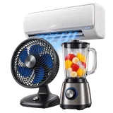 Imagem da categoria Eletrodomésticos e Climatização: Eletrodomésticos, ventilação, aquecimento e climatização de ambientes.