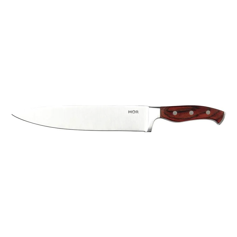 Faca para Churrasco Mor Steel lâmina 9 cabo madeira tratada