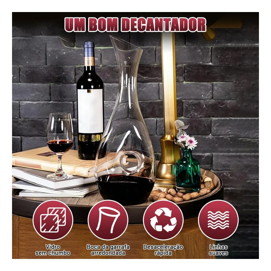 Decanter Tulyn servido sobre mesa de jantar