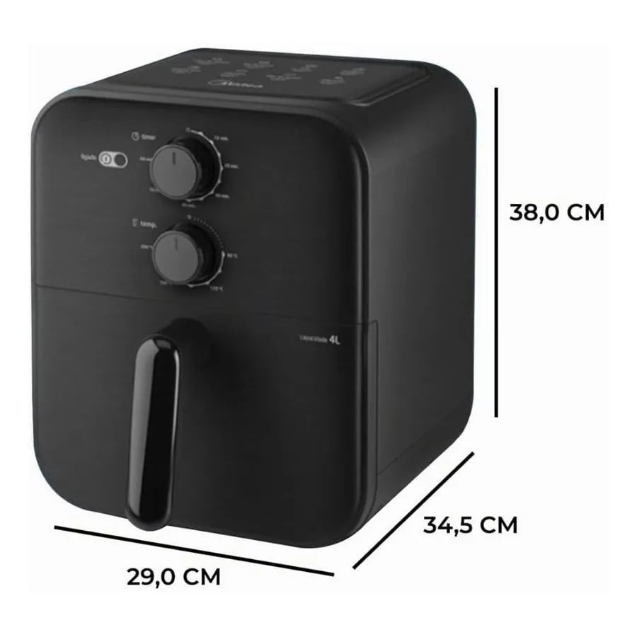 Air Fryer Midea BlackStone, imagem 4