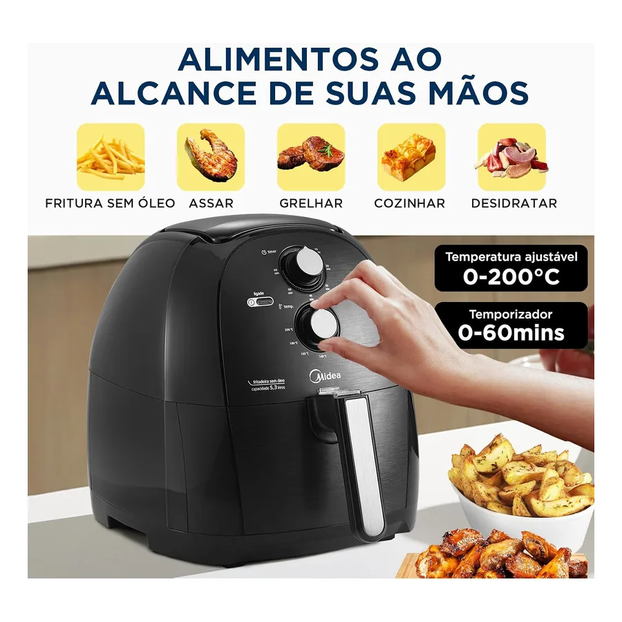Air Fryer Midea ‎FRB50P2, imagem 4