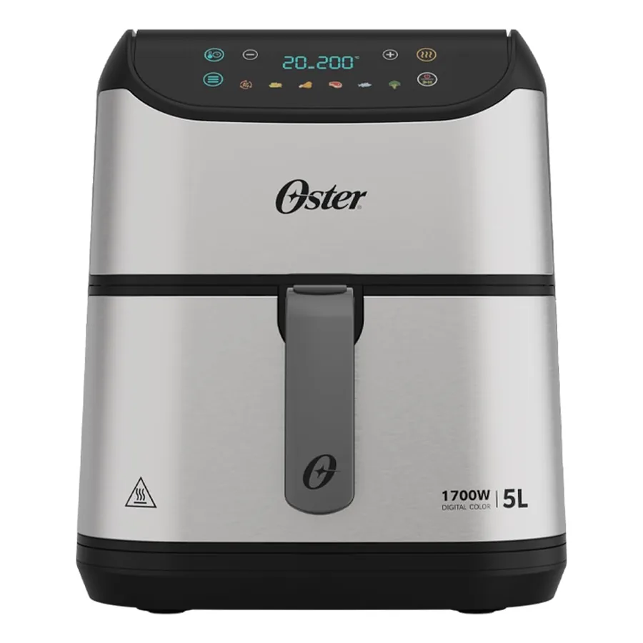 Air Fryer Oster Inox 5L painel touch