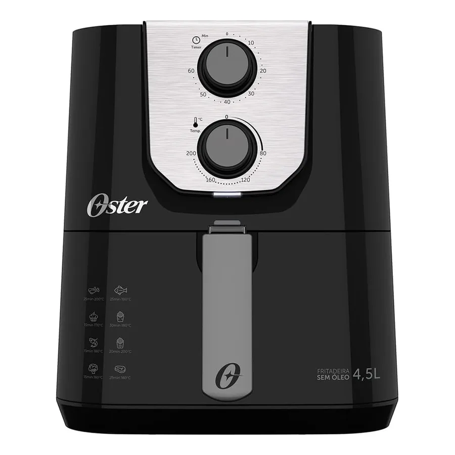 Air Fryer Oster Black Perform cesto quadrado