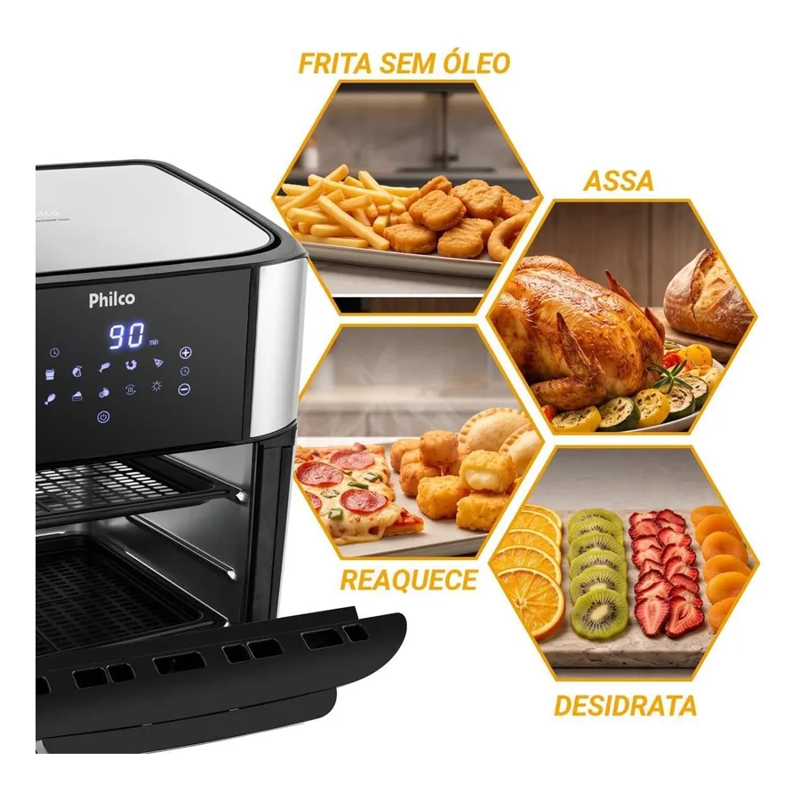 Acessórios Philco PFR2200P assadeiras e cesto