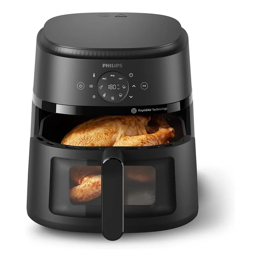 Air Fryer Philips Walita Digital 2000 XL preta 6,2L com janela