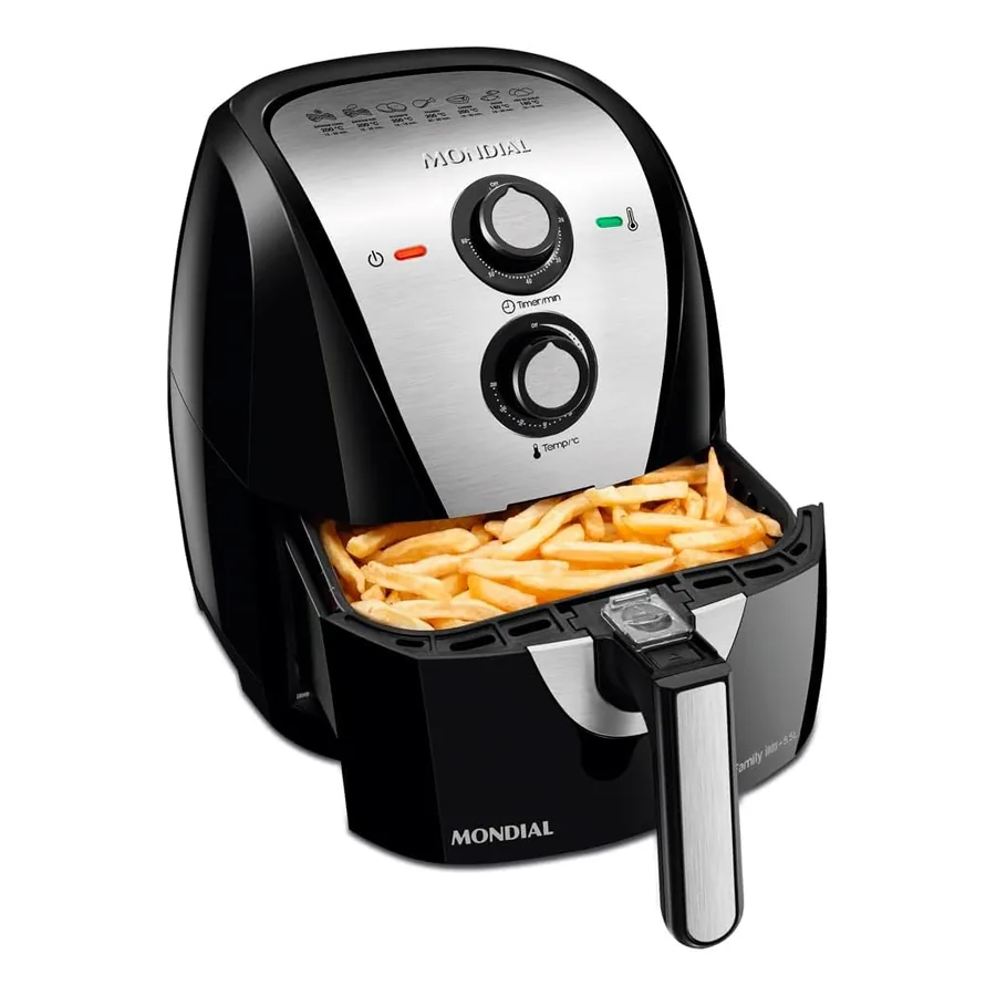 Airfryer 5,5L Mondial AF-55 I preta inox
