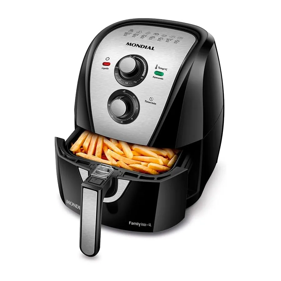 Airfryer Mondial AFN-40-BI preta inox