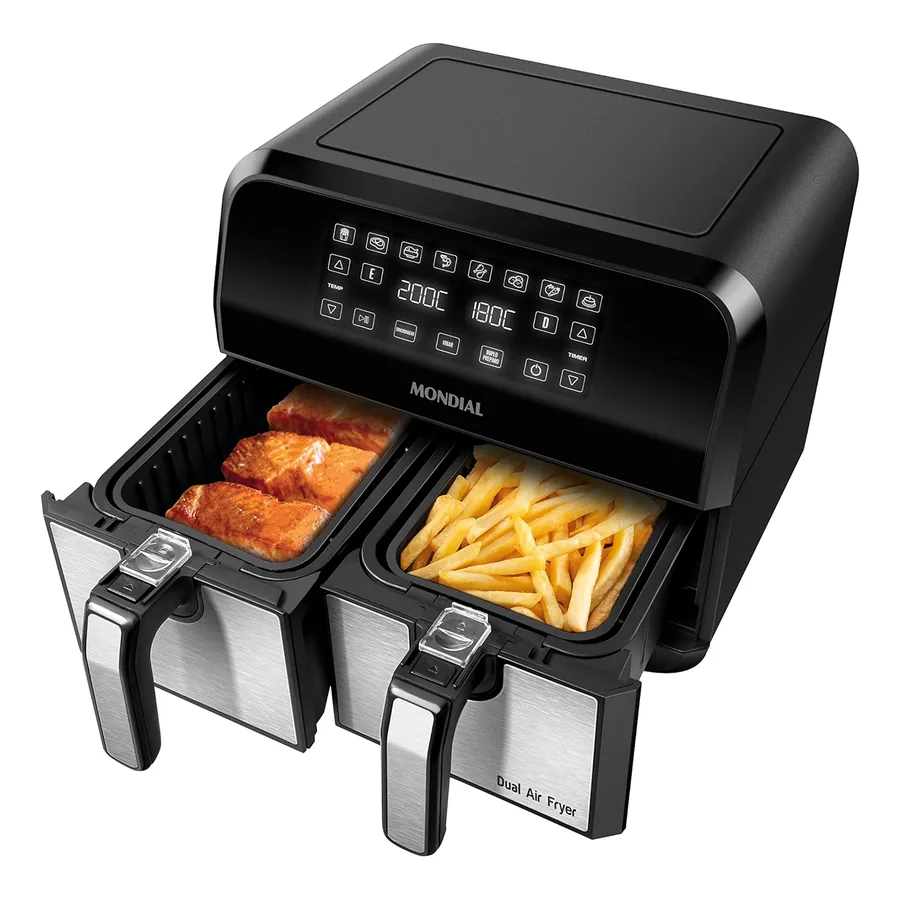 Airfryer Mondial Dual Duplo AFD-01-BI preta