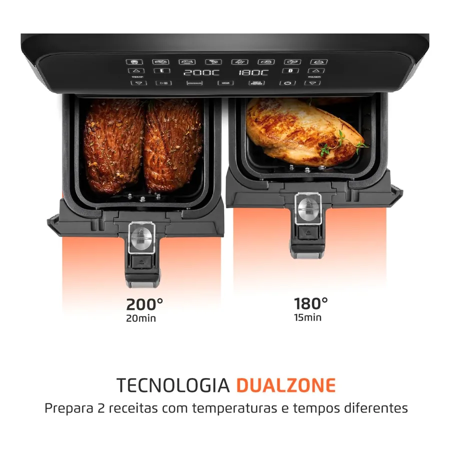 Airfryer Mondial Dual Duplo AFD-01-BI, imagem 4