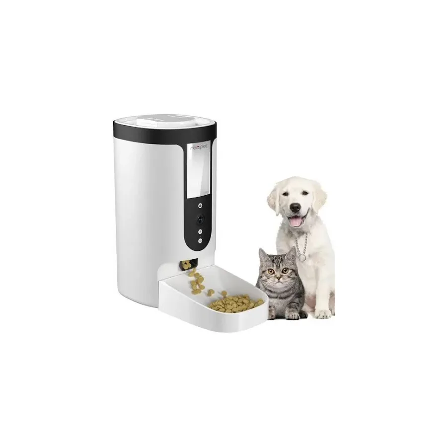 Vista lateral do alimentador VEDO com câmera