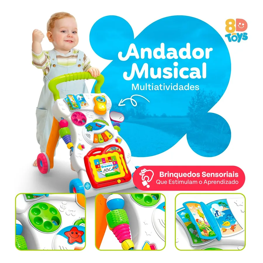 Andador de Bebê 8D Toys Musical, imagem 3