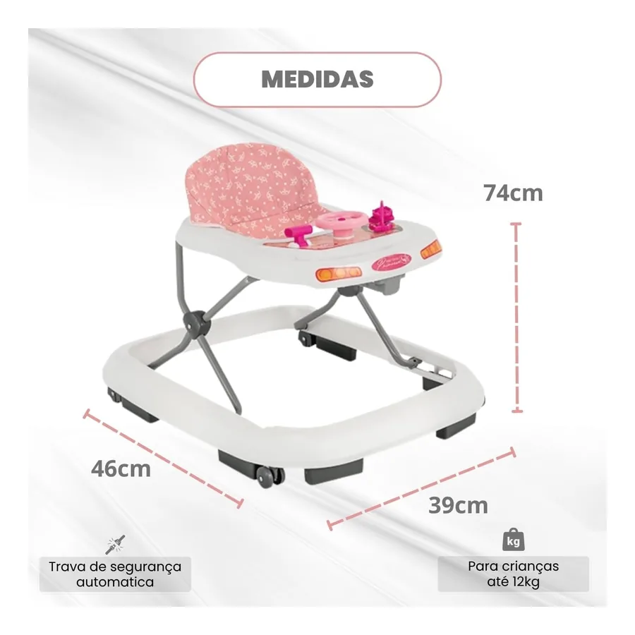 Andador de Bebê Tutti Baby Princesa, imagem 4