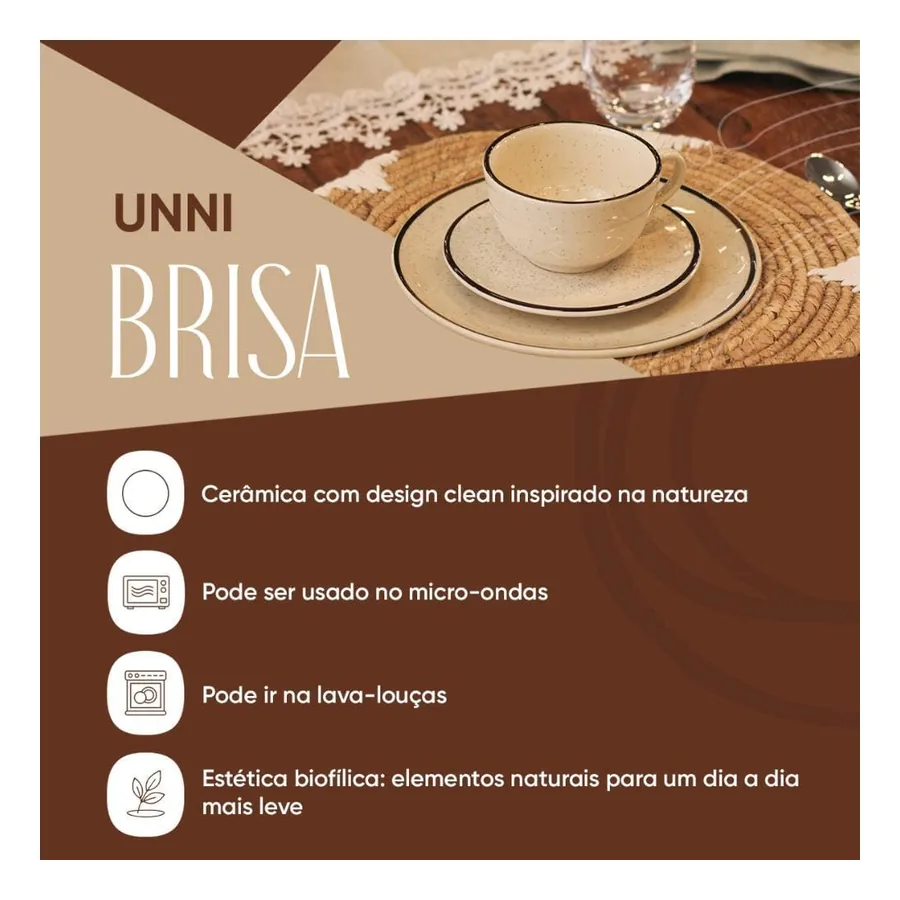 Conjunto Oxford Brisa em mesa
