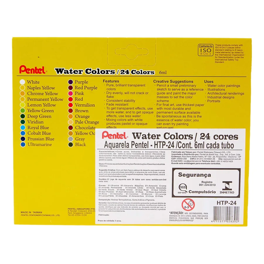 Aquarela Pentel HTP-24B para iniciantes