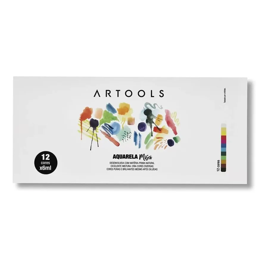 Aquarela Artools Misci 12 bisnagas alumínio 6ml