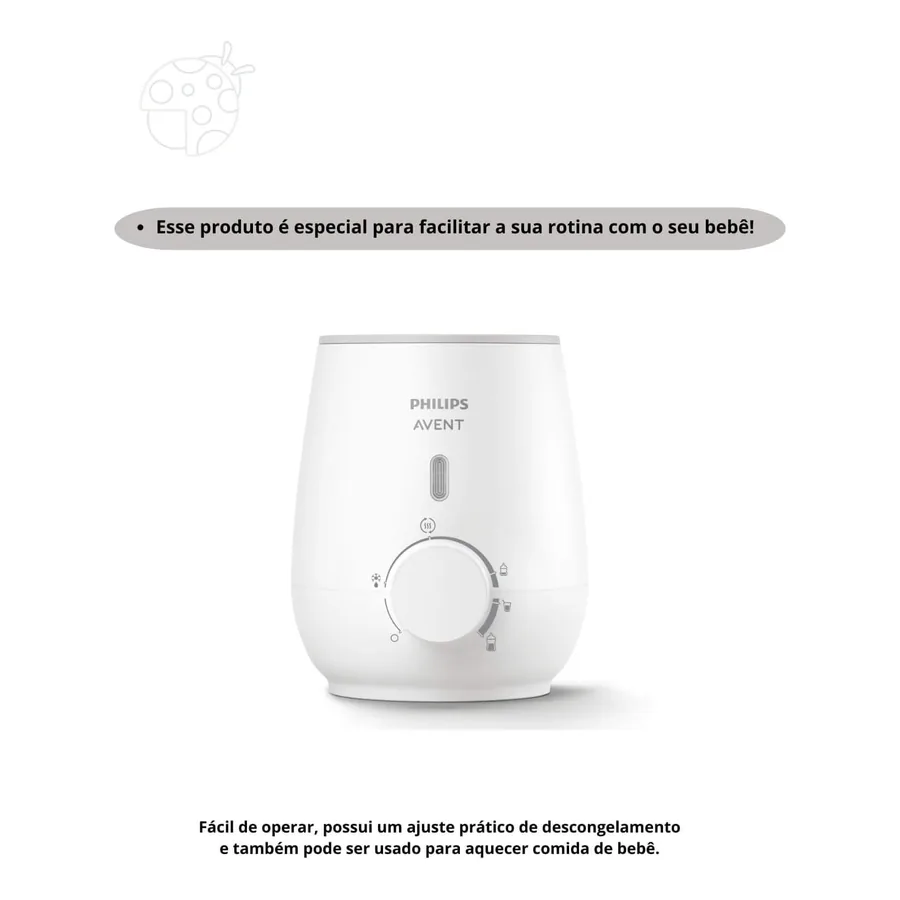Aquecedor de Mamadeira Philips Avent aquecendo mamadeira