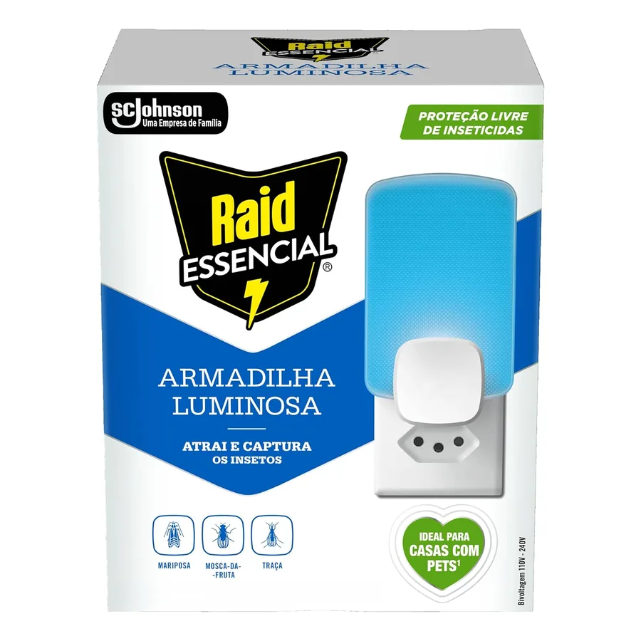 Armadilha Raid Essencial com refil adesivo