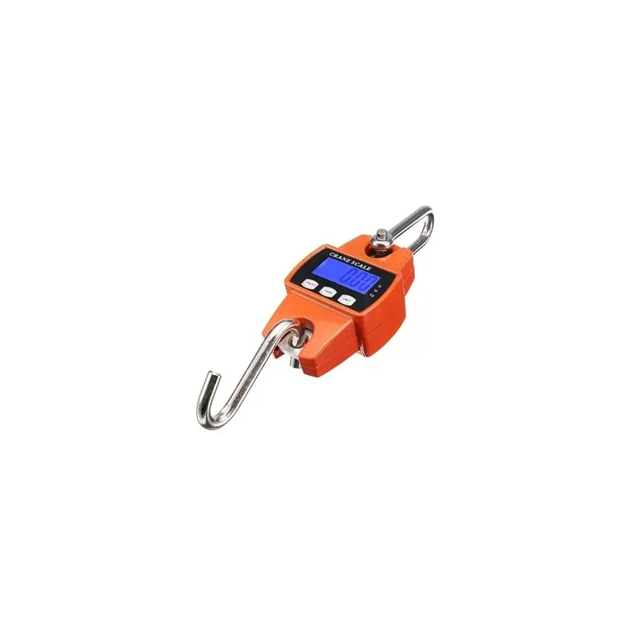 Balança guindaste digital laranja com visor LCD