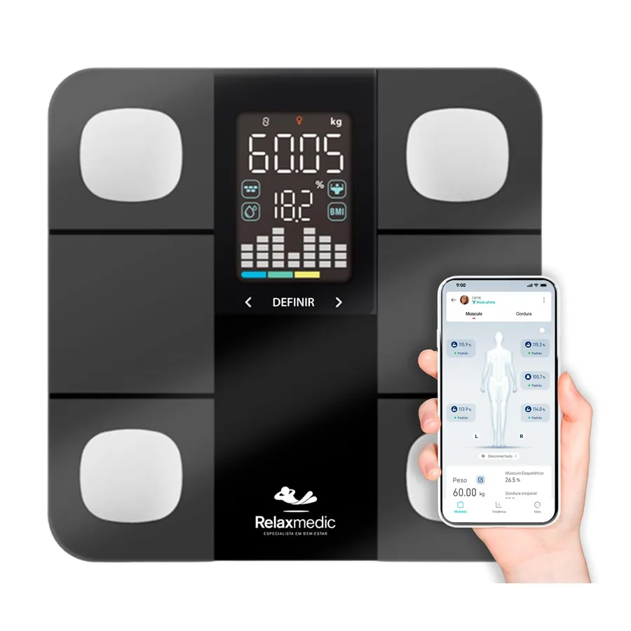 Balança de Bioimpedância RelaxMedic Smart