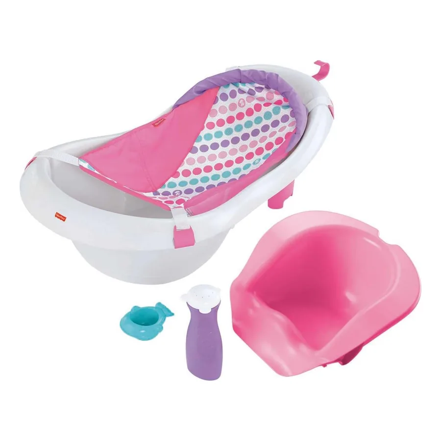 Banheira Fisher-Price 4 em 1 com porta-bebê e assento Sit-Me-Up
