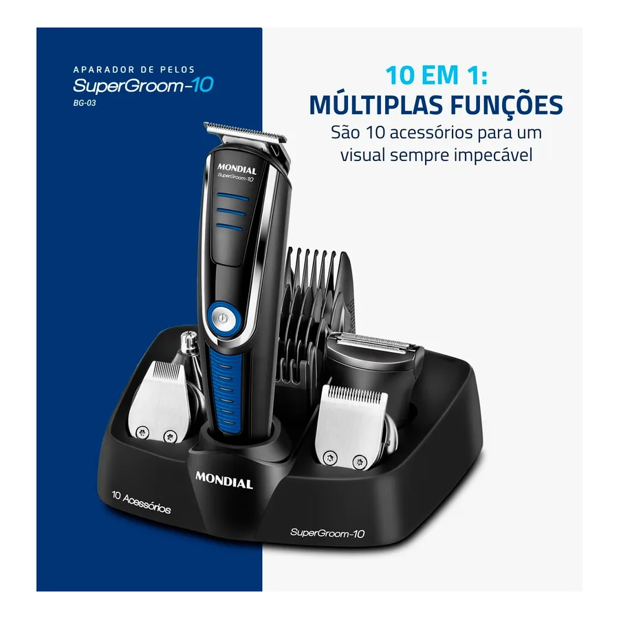 Barbeador elétrico Mondial Super Groom 10 BG-03, imagem 3