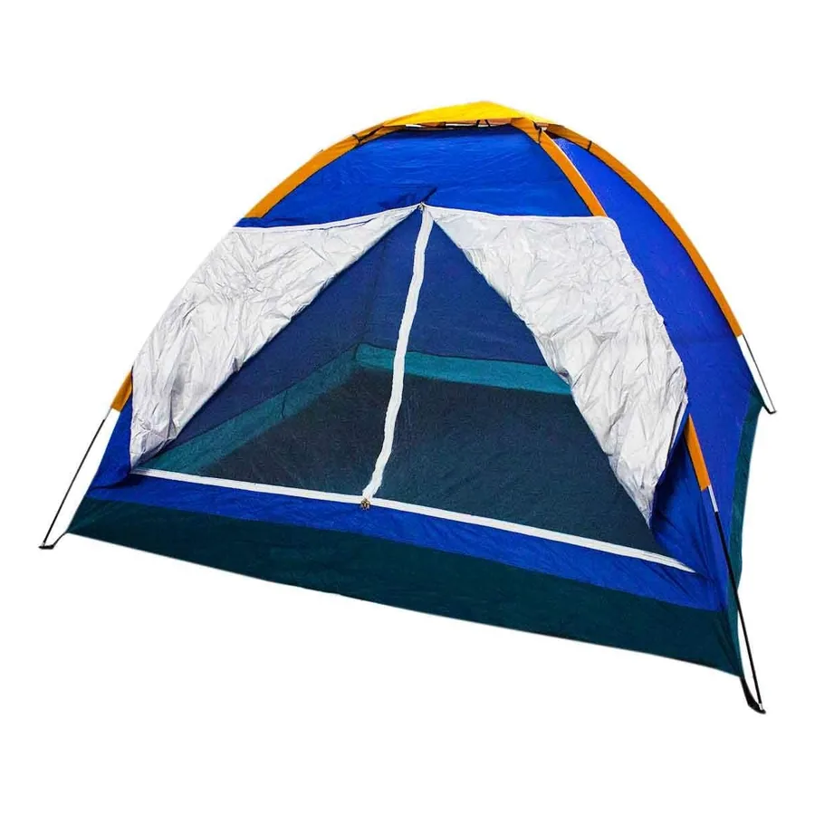 Barraca Atitude Mix azul com laranja montada