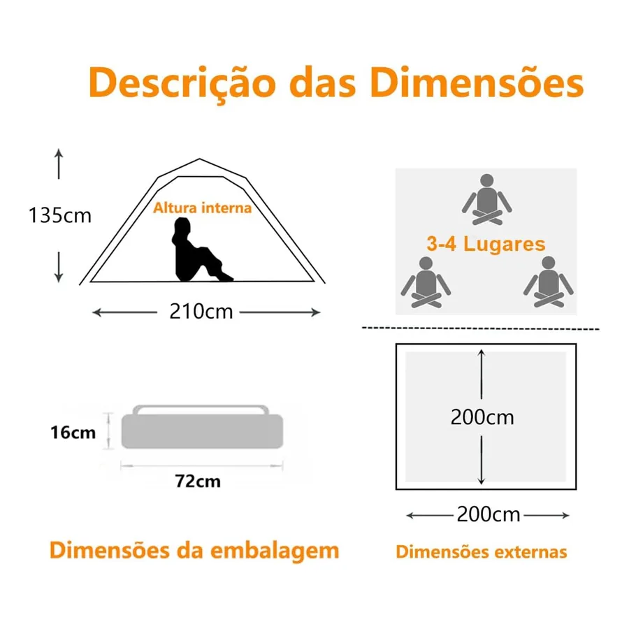 Barraca de Camping para 4 Pessoas Modus Camping, imagem 3