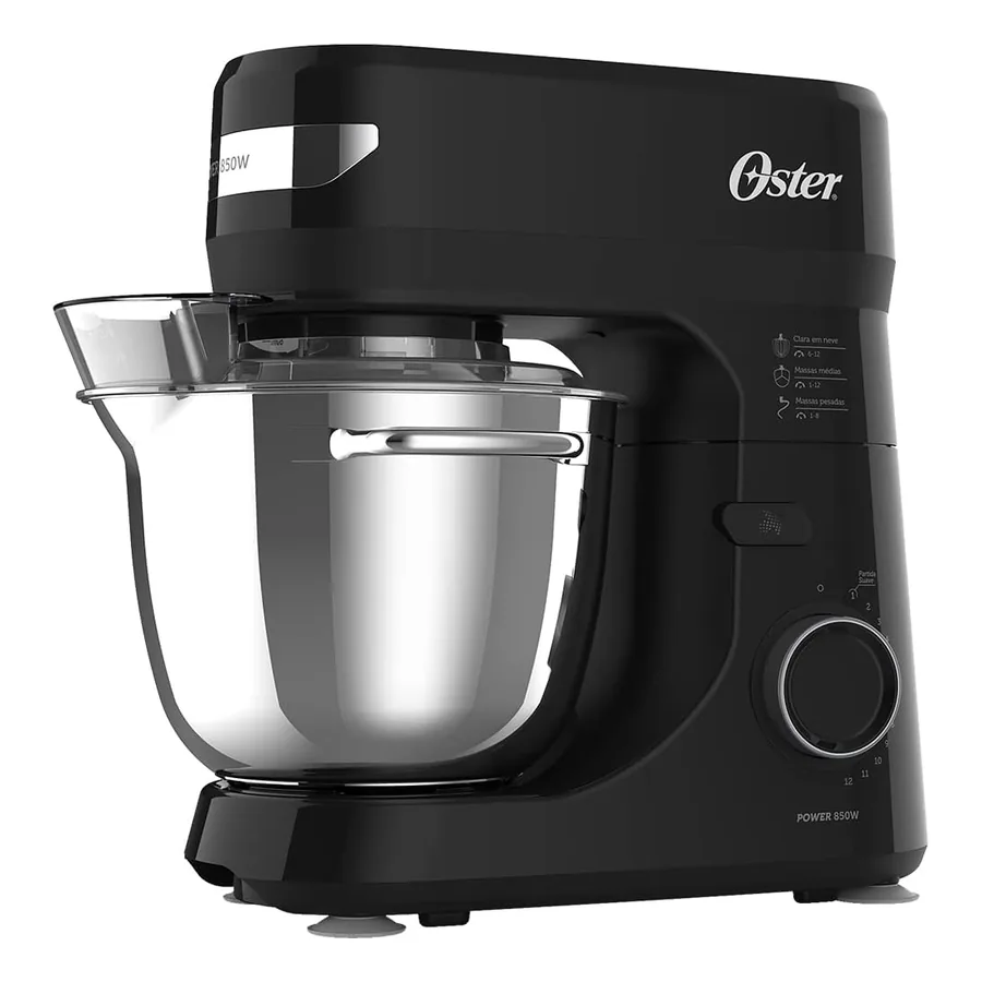Batedeira Oster OBAT641 prata com bowl inox