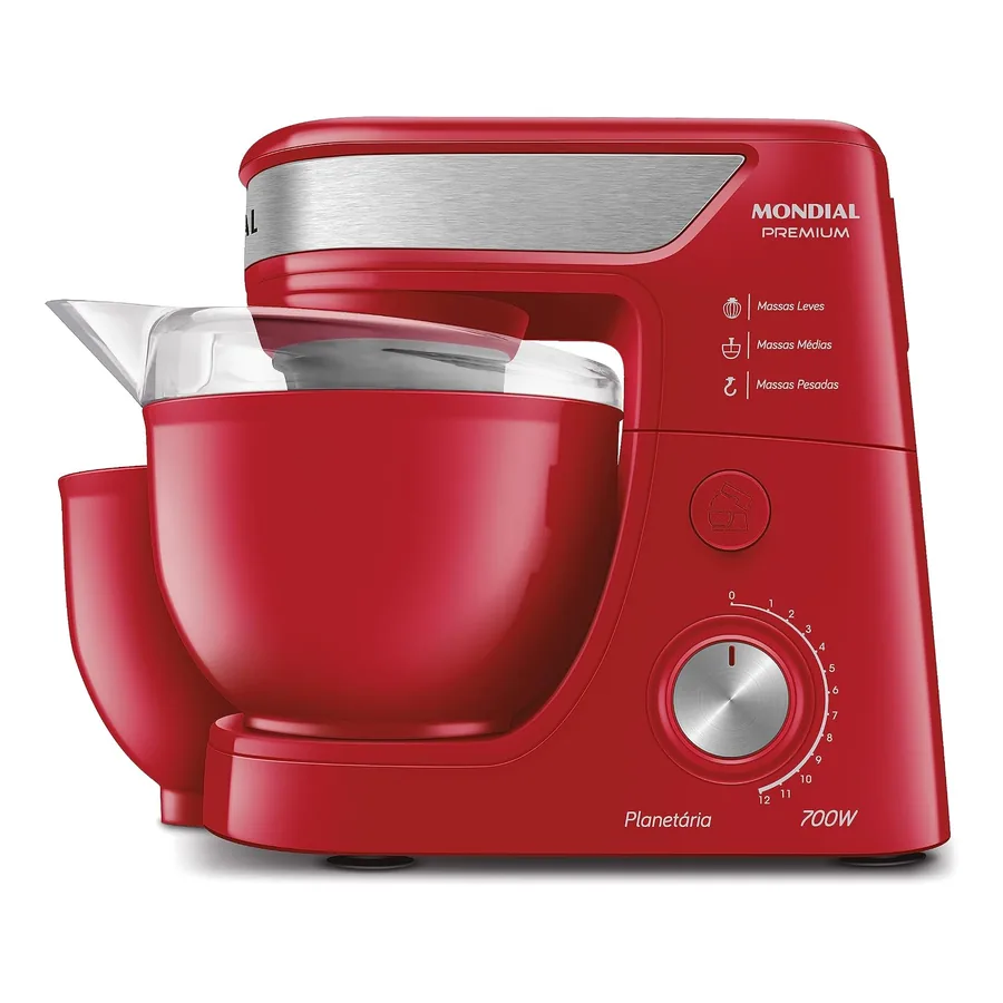 Batedeira Mondial Premium BP-01P-R vermelha com duas tigelas