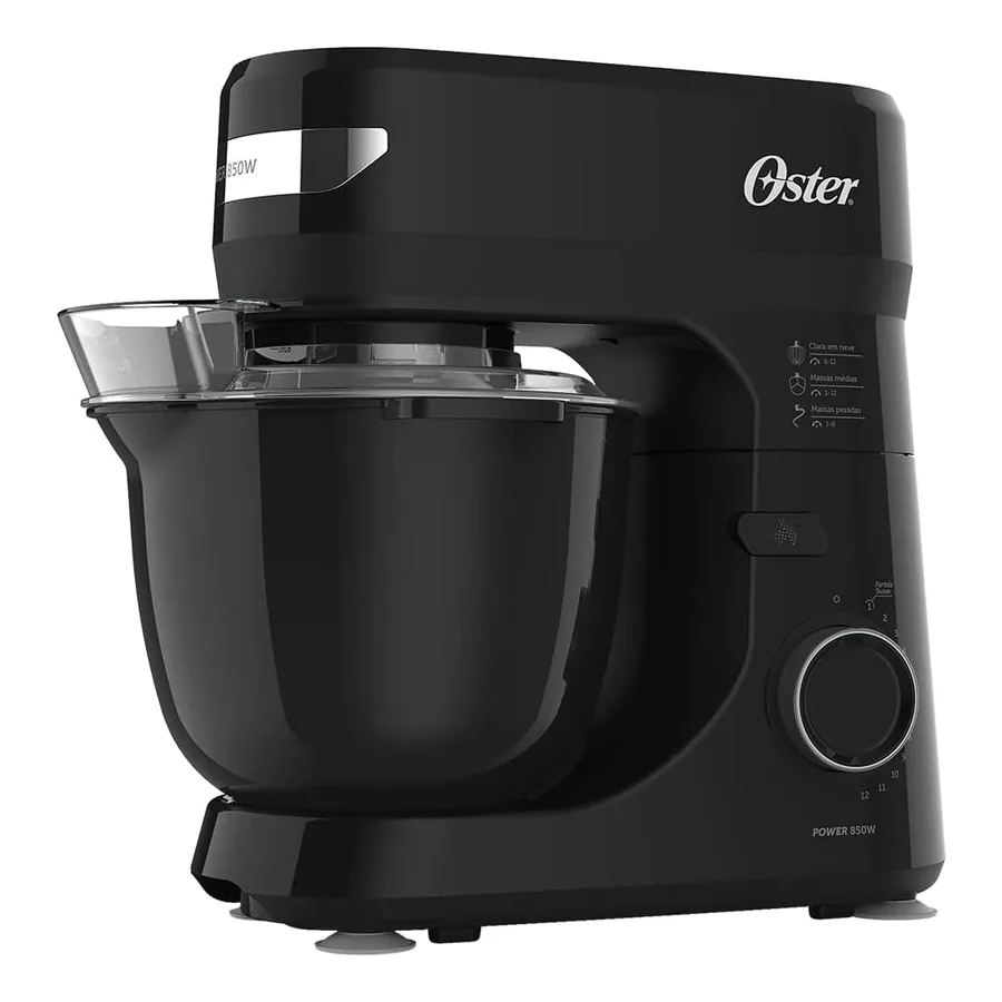 Batedeira Oster OBAT640 preta com bowl inox