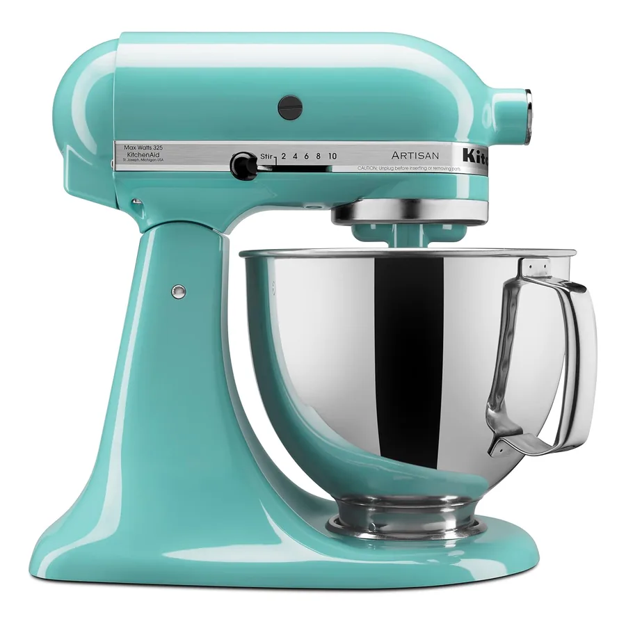 KitchenAid KSM150PS Aqua Sky com protetor de derramamento