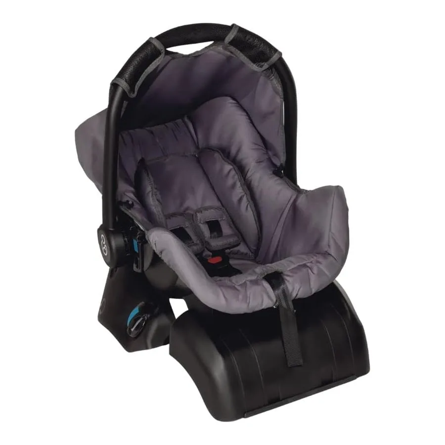 Bebê Conforto Galzerano Grid preto e cinza com base