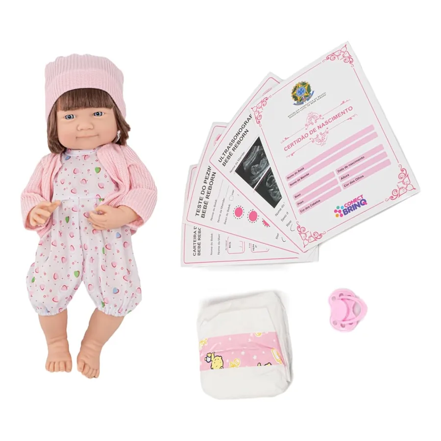 Bebê Reborn Conect Brinq Rosinha