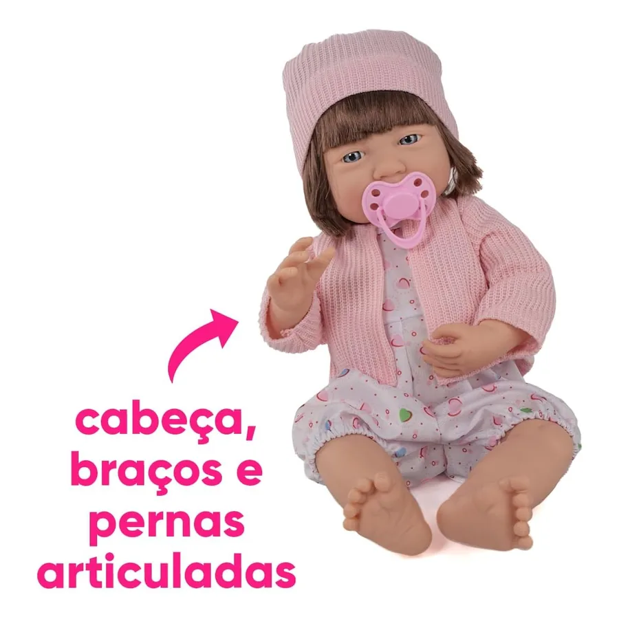Bebê Reborn Conect Brinq Rosinha, imagem 4