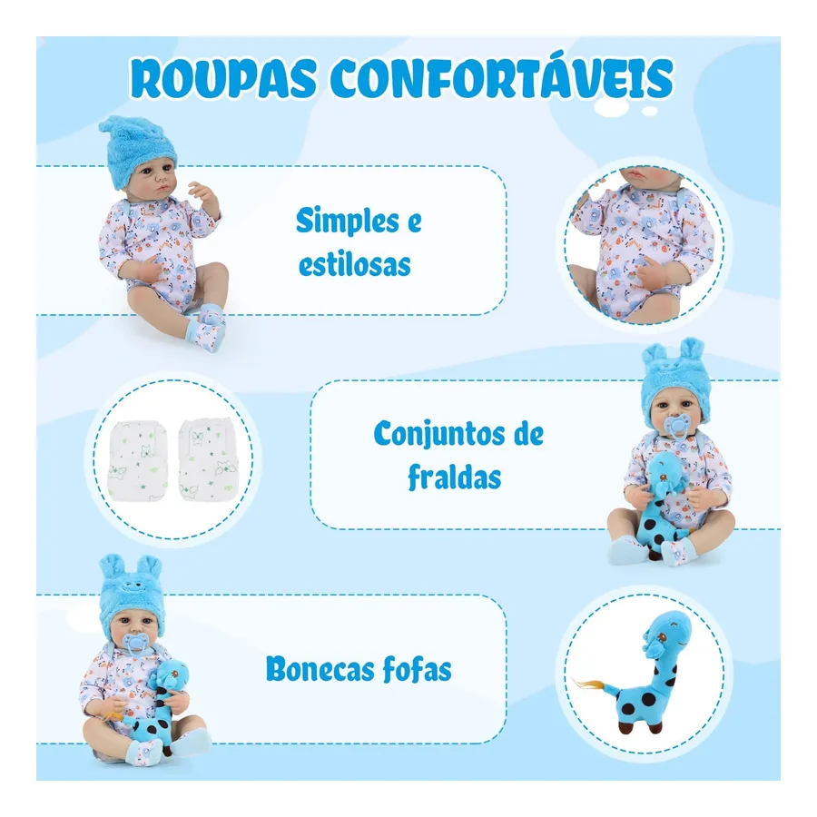Bebê Reborn Vidavalu Girafinho, imagem 3