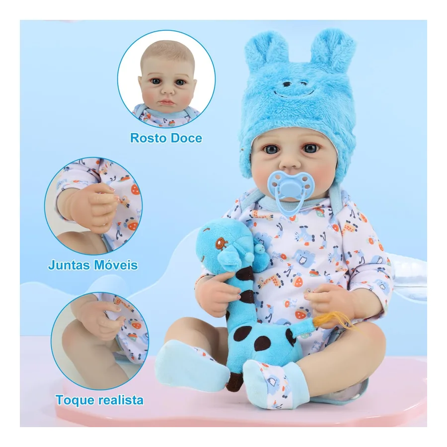 Bebê Reborn Vidavalu Girafinho, imagem 4