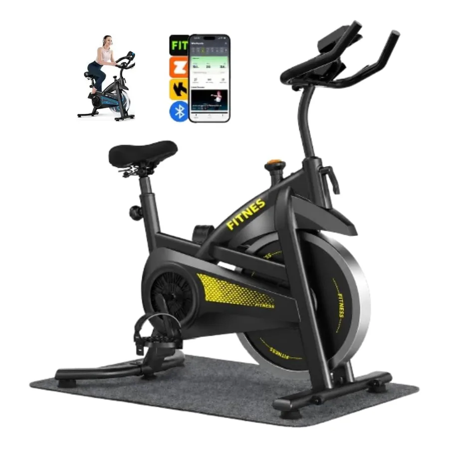 Bicicleta de Spinning WCT Fitness vista lateral