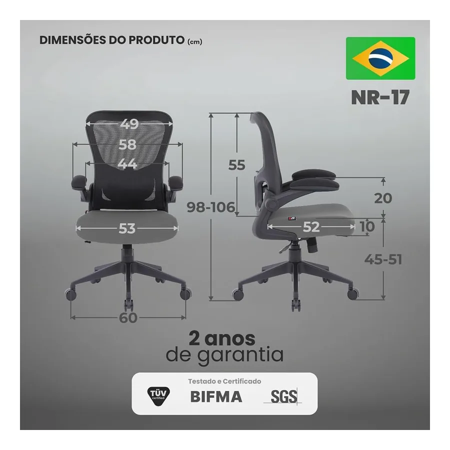 Detalhe do assento com Espuma Injetada da DT3 Vita
