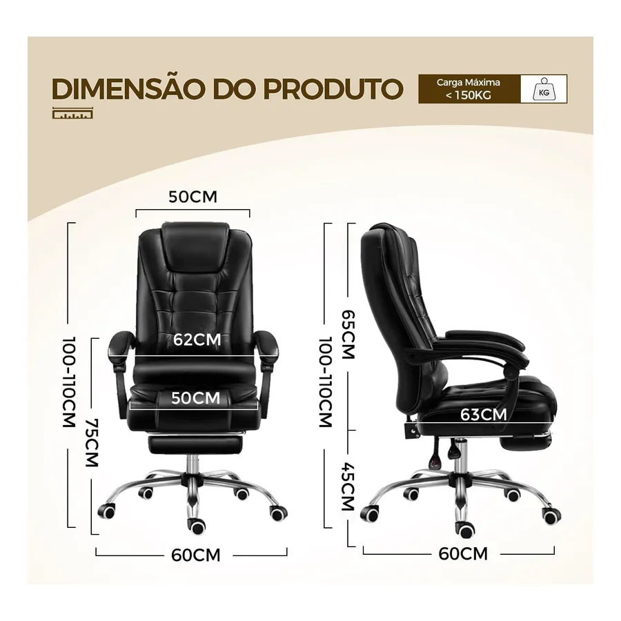 Detalhe do revestimento em couro sintético da PT1201
