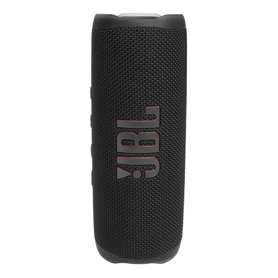 JBL Flip 6 preta em posição horizontal