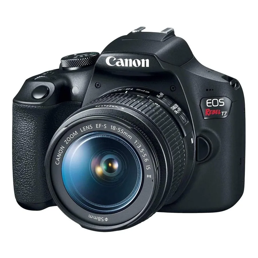 Canon EOS Rebel T7+ com lente 18-55mm