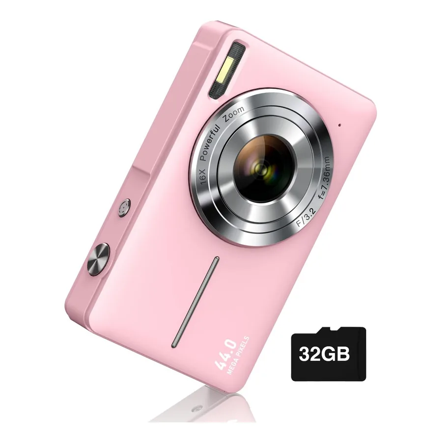 Câmara Digital CAMKORY em rosa