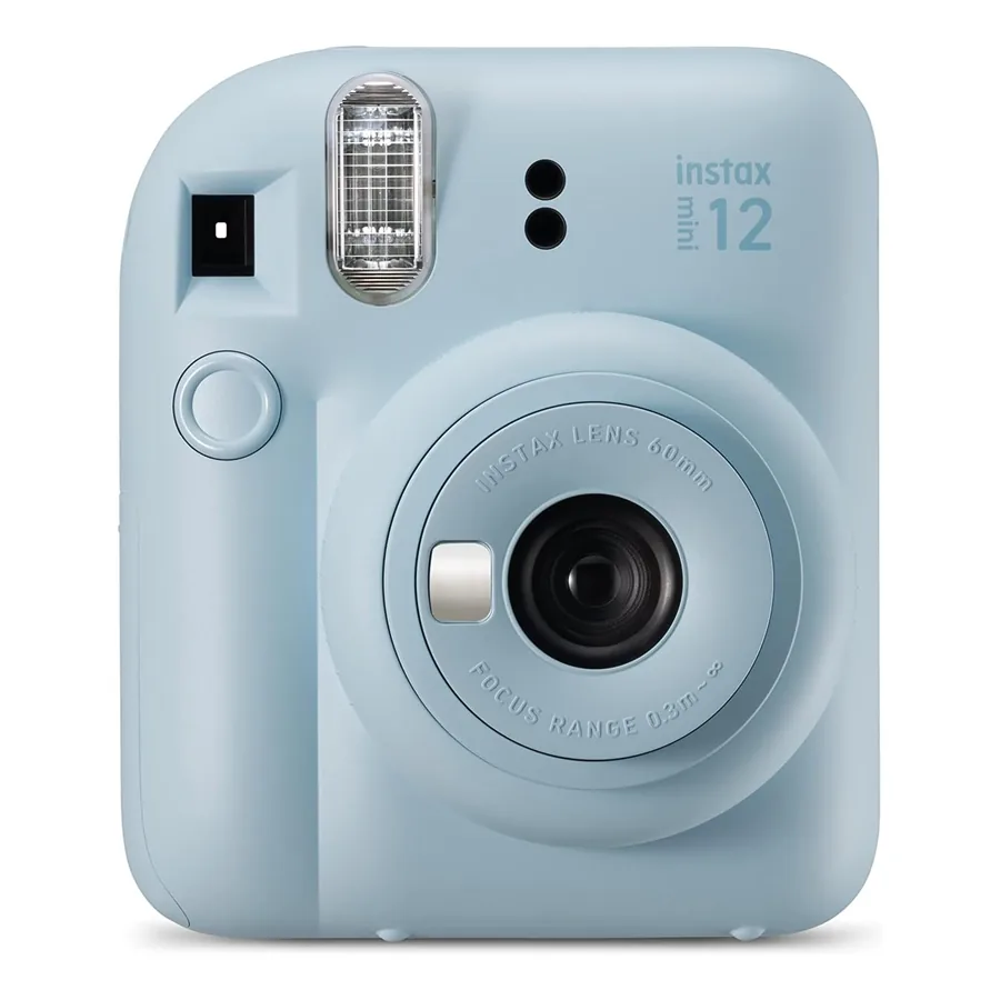 Detalhe do corpo leve e compacto Instax Mini 12
