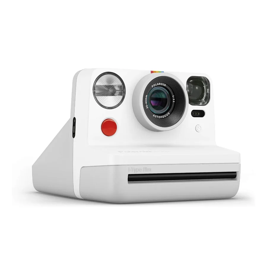 Polaroid Now vista lateral com temporizador