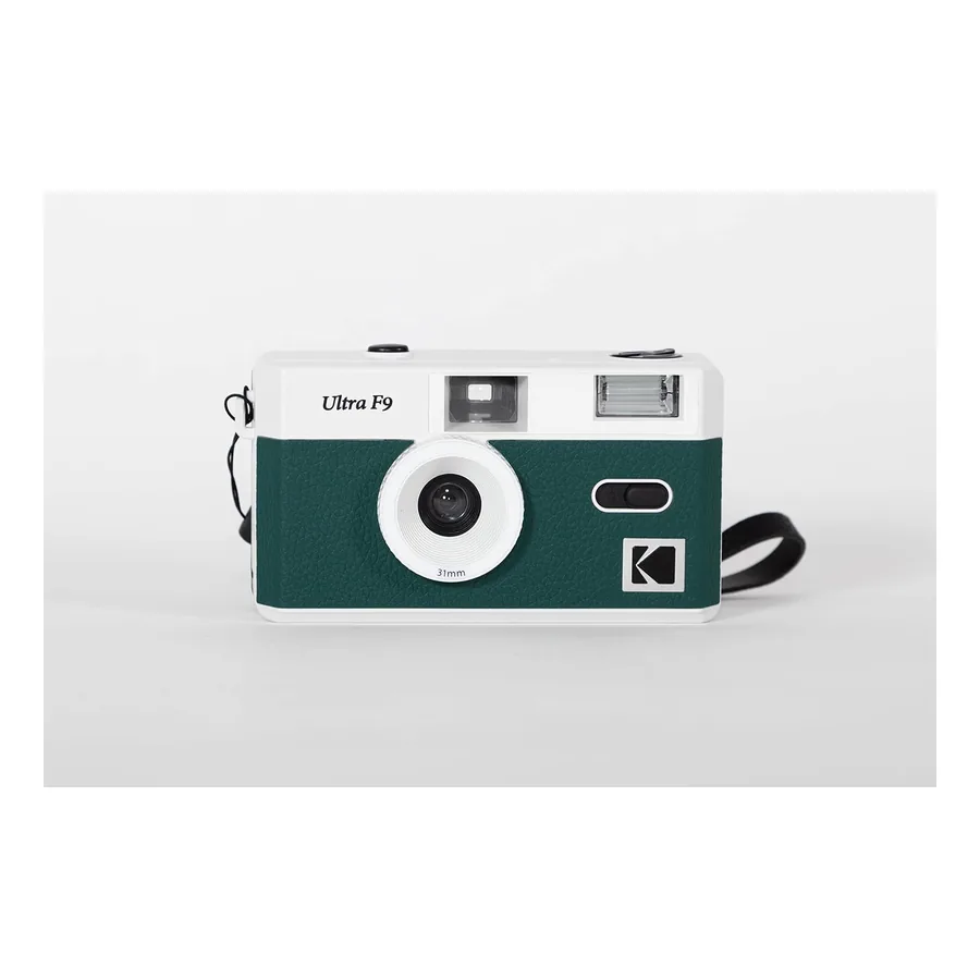Kodak Ultra F9 dark night green vista frontal com acabamento verde escuro