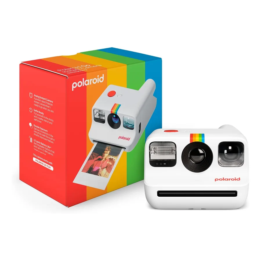 Polaroid Go Generation 2 branca vista frontal compacta com espelho selfie