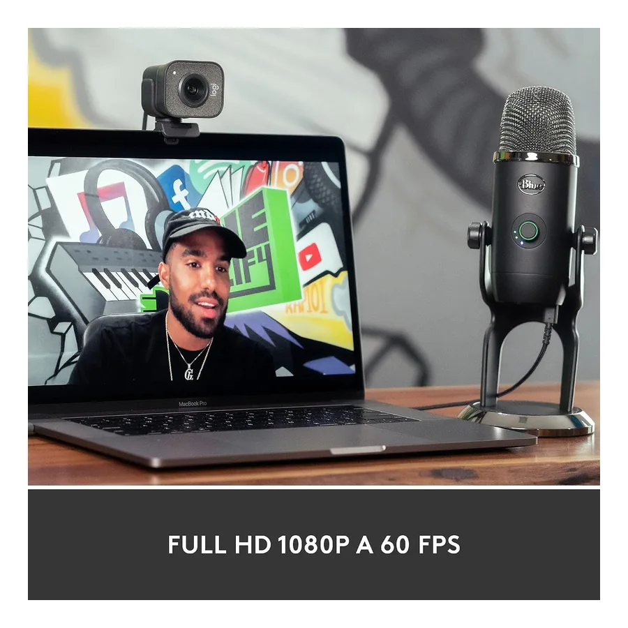StreamCam Plus montagem em monitor