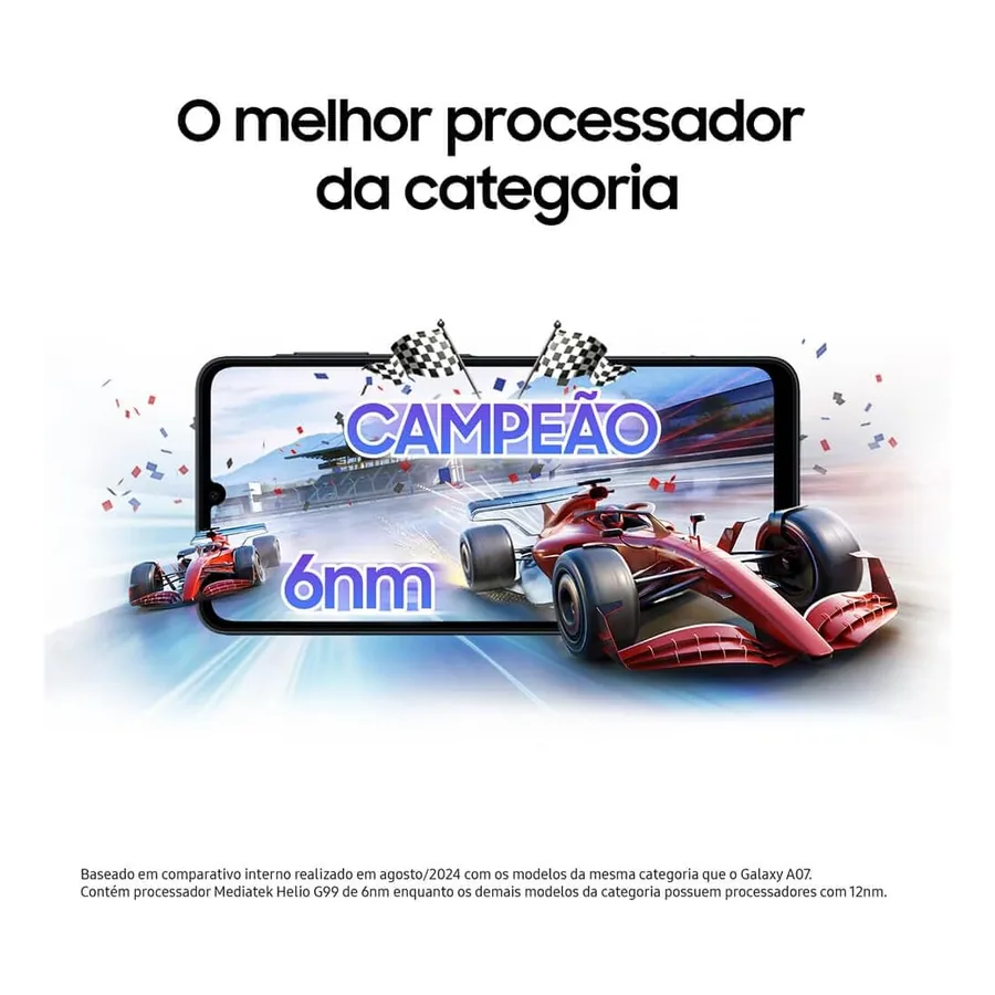 Galaxy A07 tela 6.7 polegadas