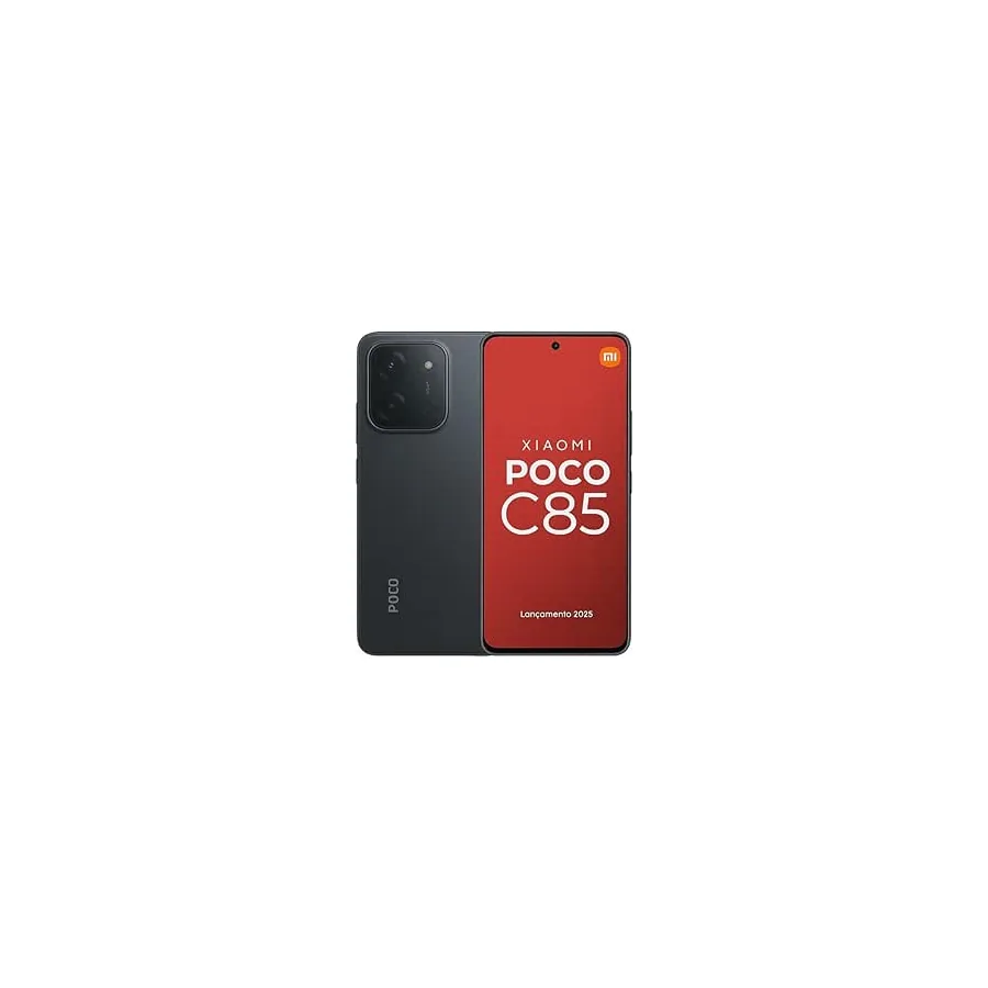 Xiaomi Poco C85 preto com tela grande