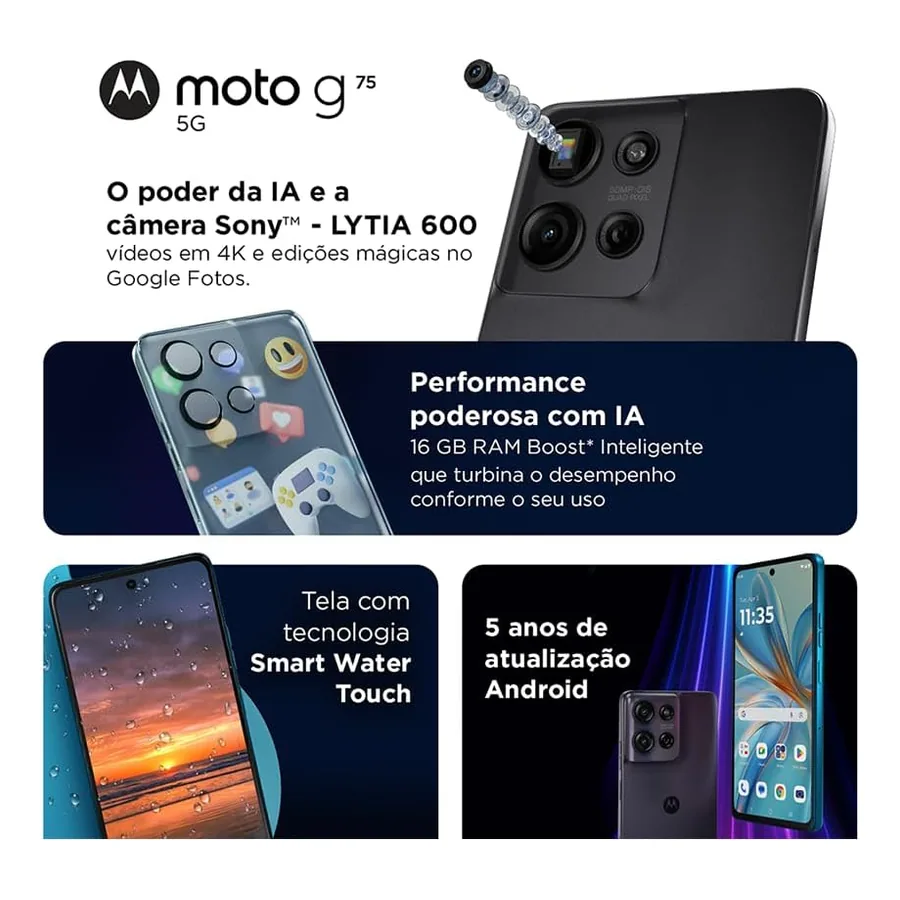 Celular Motorola Moto G75, imagem 4